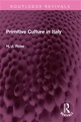 Book cover of Primitive Culture in Italy by H. Rose