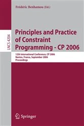 Book cover of Principles and Practice of Constraint Programming - CP 2006 by Frédéric Benhamou