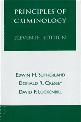 Book cover of Principles of Criminology (11th ed.) by Edwin H. Sutherland