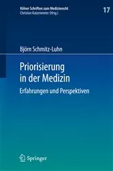 Book cover of Priorisierung in der Medizin by Björn Schmitz-Luhn