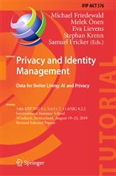 Book cover of Privacy and Identity Management. Data for Better Living: AI and Privacy by Michael Friedewald
