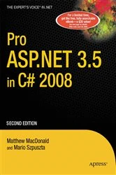Book cover of Pro ASP.NET 3.5 in C# 2008 (2nd ed.) by Matthew MacDonald