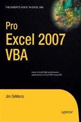 Book cover of Pro Excel 2007 VBA by Jim DeMarco