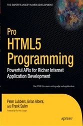 Book cover of Pro HTML5 Programming by Peter Lubbers