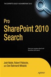 Book cover of Pro SharePoint 2010 Search by Josh Noble