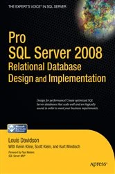 Book cover of Pro SQL Server 2008 Relational Database Design and Implementation by Louis Davidson