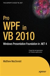 Book cover of Pro WPF in VB 2010 by Matthew MacDonald