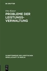 Book cover of Probleme der Leistungsverwaltung by Otto Küster