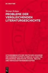 Book cover of Probleme der vergleichenden Literaturgeschichte by Werner Kräuss
