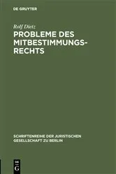 Book cover of Probleme des Mitbestimmungsrechts by Unknown