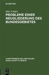 Book cover of Probleme einer Neugliederung des Bundesgebietes by Unknown