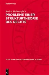 Book cover of Probleme einer Strukturtheorie des Rechts by Unknown