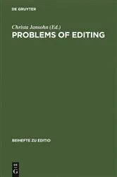 Book cover of Problems of Editing by Christa Jansohn