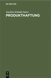 Book cover of Produkthaftung by Joachim Schmidt-Salzer