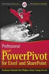 Book cover of Professional Microsoft PowerPivot for Excel and SharePoint by Sivakumar Harinath