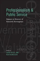 Book cover of Professionalism and Public Service by David Siegel