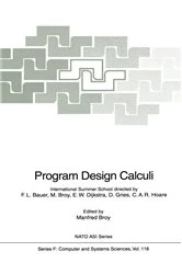 Book cover of Program Design Calculi by Manfred Broy