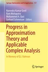 Book cover of Progress in Approximation Theory and Applicable Complex Analysis by Unknown
