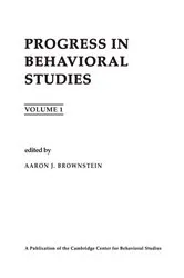 Book cover of Progress in Behavioral Studies by A. J. Brownstein