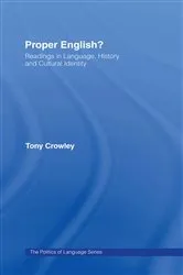 Book cover of Proper English by Tony Crowley