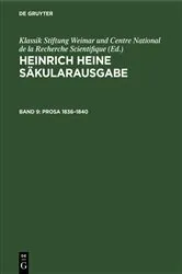 Book cover of Prosa 1836–1840 by Fritz Mende