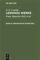 Book cover of [Prosaische Schriften] by Franz Muncker