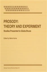 Book cover of Prosody: Theory and Experiment by M. Horne