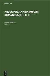 Book cover of Prosopographia Imperii Romani Saec I, II, III. Pars II by Hermann Dessau