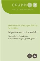 Book cover of Prépositions et rection verbale by Jean-Jacques Franckel