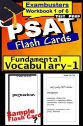 Book cover of PSAT Test Prep Essential Vocabulary 1 Review--Exambusters Flash Cards--Workbook 1 of 6 by PSAT Exambusters