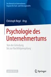 Book cover of Psychologie des Unternehmertums by Christoph Negri