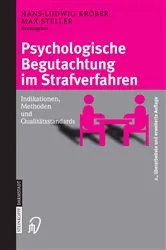 Book cover of Psychologische Begutachtung im Strafverfahren (2nd ed.) by Hans-Ludwig Kröber