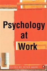 Book cover of Psychology at Work by Peter B Warr