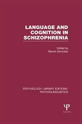 Book cover of Psychology Library Editions: Psycholinguistics by Steven Schwartz