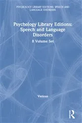 Book cover of Psychology Library Editions: Speech and Language Disorders by Various