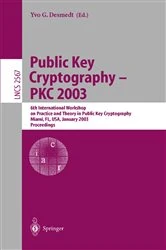 Book cover of Public Key Cryptography - PKC 2003 by Yvo Desmedt