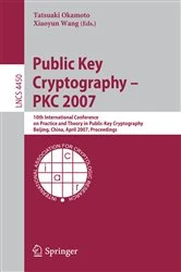 Book cover of Public Key Cryptography - PKC 2007 by Tatsuaki Okamoto