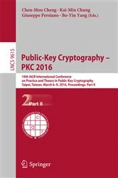 Book cover of Public-Key Cryptography – PKC 2016 by Chen-Mou Cheng