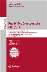 Book cover of Public-Key Cryptography – PKC 2018 by Michel Abdalla
