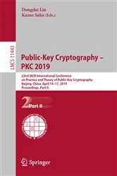 Book cover of Public-Key Cryptography – PKC 2019 by Dongdai Lin