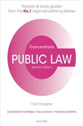 Book cover of Public Law Concentrate (7th ed.) by Colin Faragher