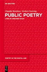 Book cover of Public Poetry by Claudia Benthien