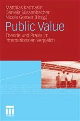Book cover of Public Value by Matthias Karmasin