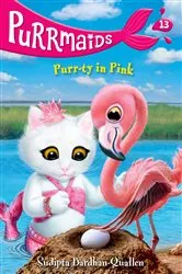Book cover of Purrmaids #13: Purr-ty in Pink by Sudipta Bardhan-Quallen