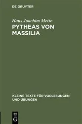 Book cover of Pytheas von Massilia by Hans Joachim Mette