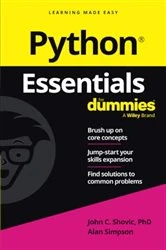 Book cover of Python Essentials For Dummies by John C. Shovic