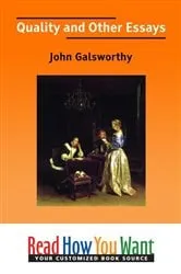 Book cover of Quality and Other Essays by John Galsworthy