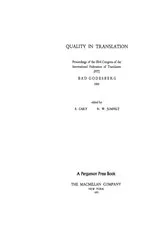 Book cover of Quality in Translation by E. Cary