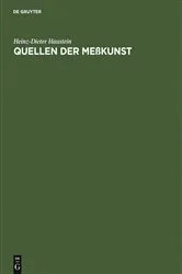 Book cover of Quellen der Meßkunst by Heinz-Dieter Haustein