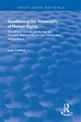 Book cover of Questioning the Universality of Human Rights by Lone Lindholt